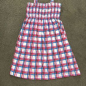Hanna Andersson Plaid Smocked Sundress Sz 12 (150)